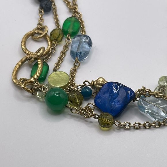 Lia Sophia multi strand multi color beaded necklace - Picture 3 of 4